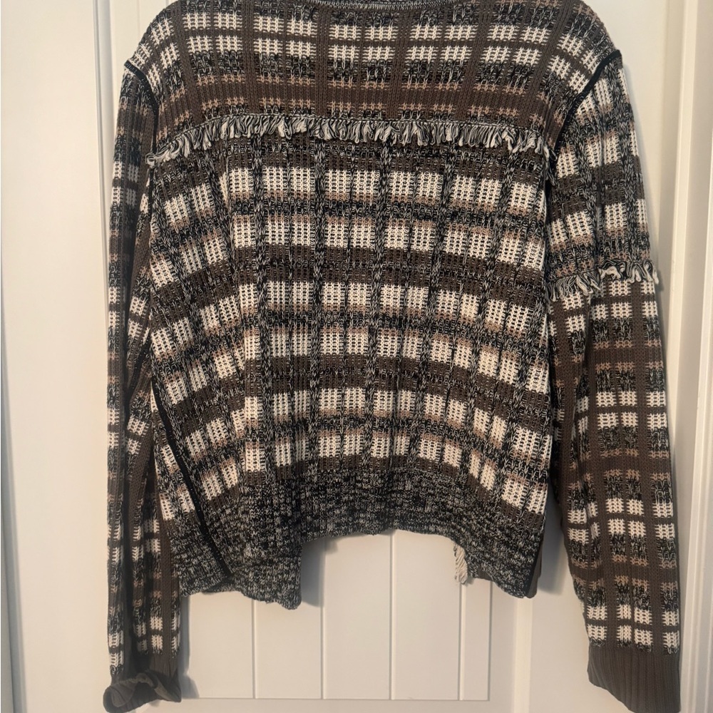 Cabi  Classic Cardigan #4097 Gray Brown White Size Large - Picture 9 of 10